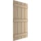 Ekena Millwork Rustic Four Board Spaced Board-n-Batten Rough Cedar Faux Wood Shutters, 23 1/2W x 76H, PR SHUBSS23X76RCPR - alternate 5